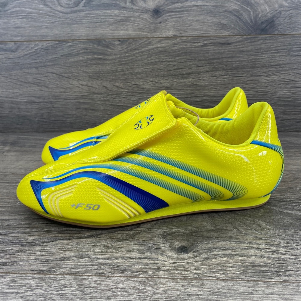 Adidas Taekwondo F50 W Women Size 6 Yellow Blue JR6026 Low Top Soccer
